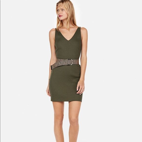 Express Dresses & Skirts - ✨ Solid Stripe Strappy Modern Rib Midi Dress✨